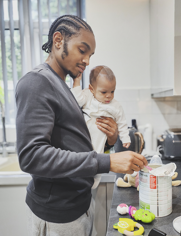 young father with child